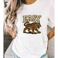 thumbnail image 1 of Breathable and well-fitting Easy Tiger Graphic Tee T Shirt Top Short Sleeve Round Neck White S-5XL, 1 of 4
