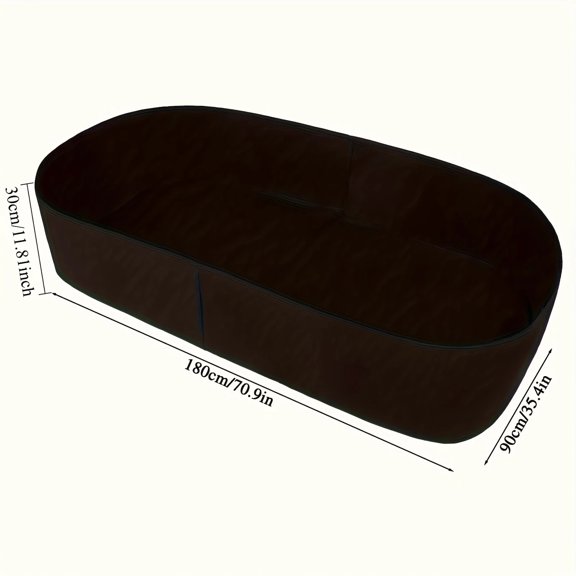 Breathable fabric elevated garden bed, rectangular planting bag, suitable for vanilla, flowers, and vegetables