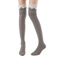 thumbnail image 1 of Breathable ’s Summer Lightweight Knit Knee High Stockings With Lace R Hollow Design Lightweight Sheer Thigh High Socks For Everyday Wear, 1 of 4