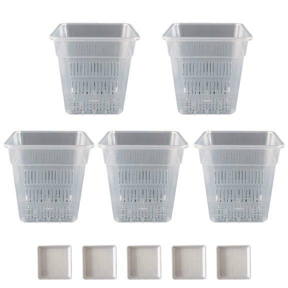 Breathable square orchid pot, suitable for plant root growth observation
