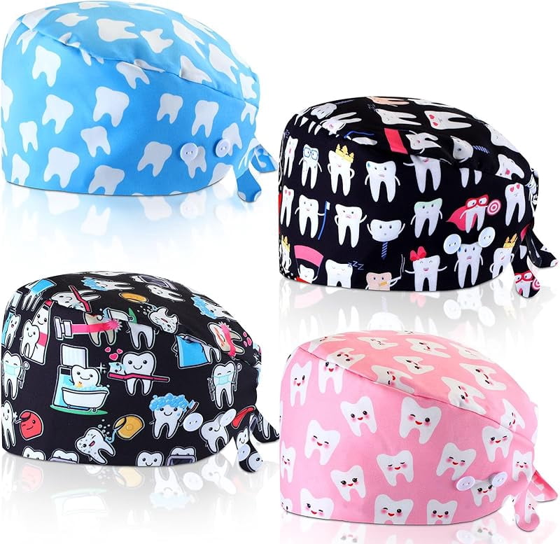 Breathable work cap, surgical cap, male and female nurse cap adjustable ...