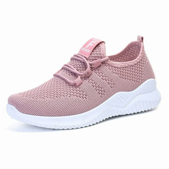 Breathable Woven Women's Shoes, Convenient Elastic Shoelaces, No Tying, Soft Sole, Strong Support, No Pressure, Meet Daily/Commuting/Light Walking Needs