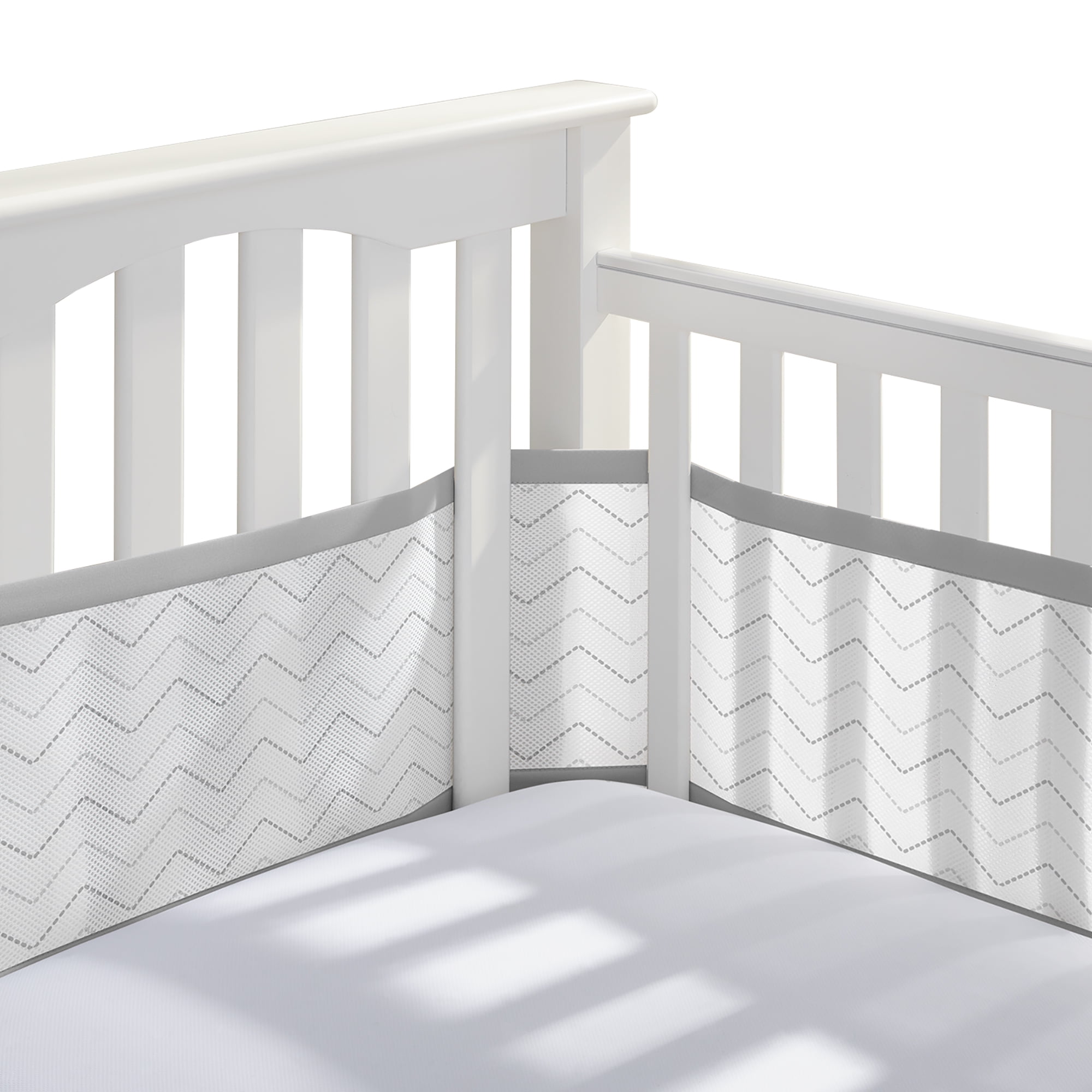 BreathableBaby Breathable Mesh Crib Liner Classic Collection Gray