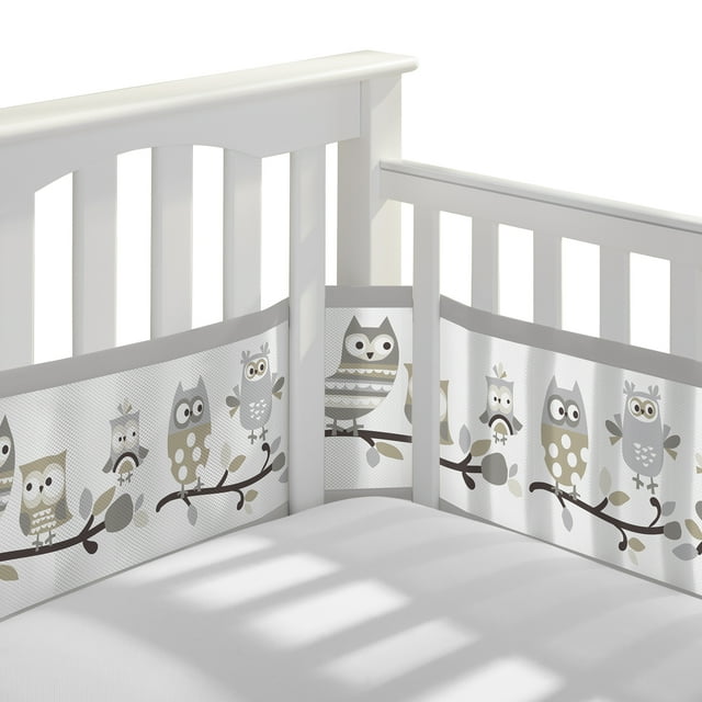 BreathableBaby Breathable Mesh Crib Liner Classic Collection Owl
