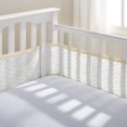 thumbnail image 1 of BreathableBaby Breathable Mesh Liner for Full-Size Cribs, Classic 3mm Mesh, Khaki Chevron (Size 4FS Covers 3 or 4 Sides), 1 of 5