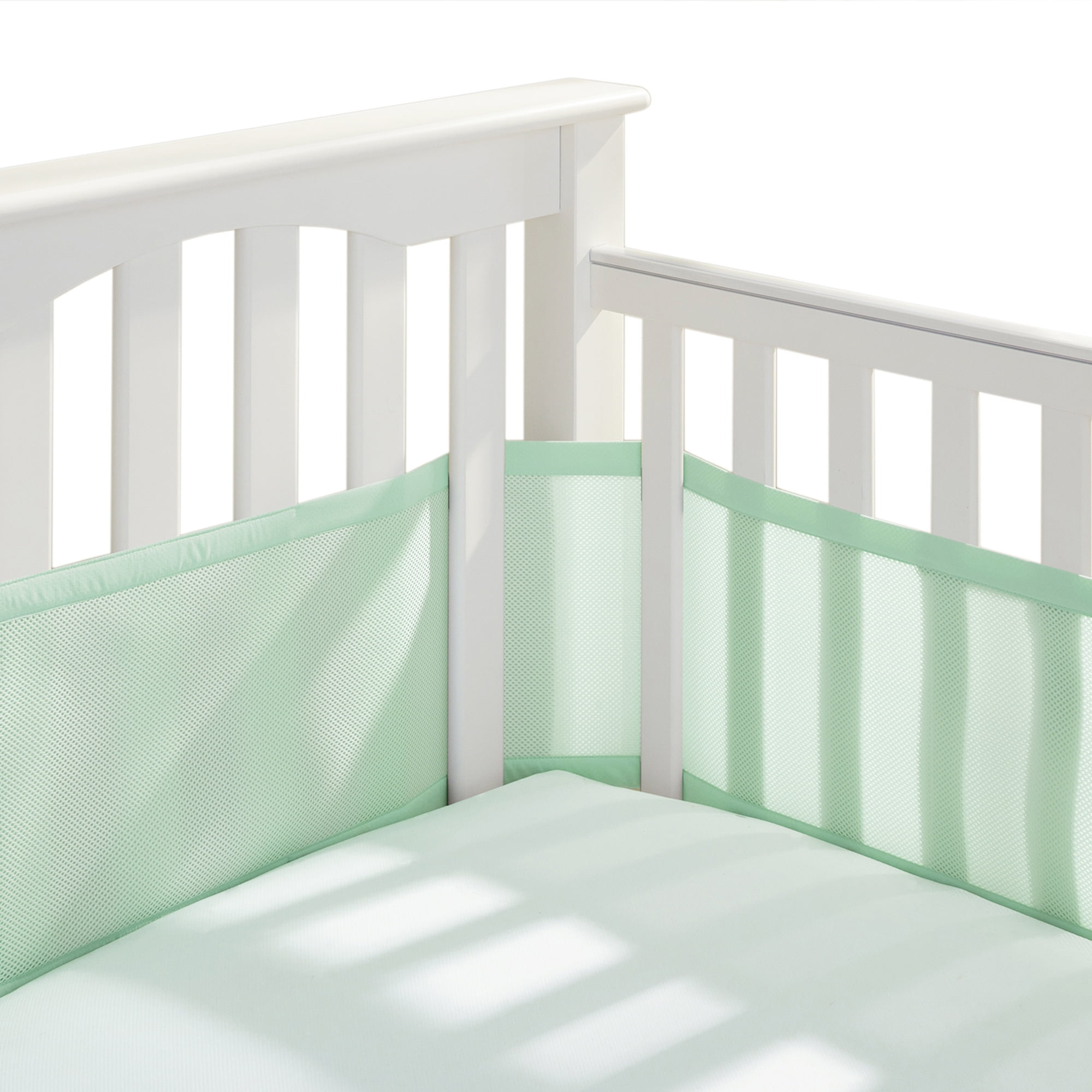 BreathableBaby Breathable Mesh Liner for Full Size Cribs Classic 3mm Mesh Lavender Size 4FS Covers 3 or 4 Sides Walmart