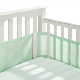 BreathableBaby Breathable Mesh Liner for Full Size Cribs Classic 3mm Mesh Light Pink Size 4FS Covers 3 or 4 Sides Walmart