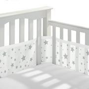 BreathableBaby Breathable Mesh Liner for Full-Size Cribs, Classic 3mm Mesh, Starlight Size 4FS Covers 3 or 4 Sides