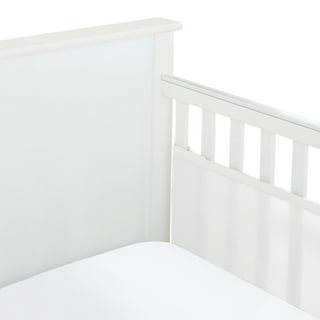 BreathableBaby Breathable Mesh Liner for Full-Size Cribs, Classic 3mm Mesh,  Navy (Size 4FS Covers 3 or 4 Sides)