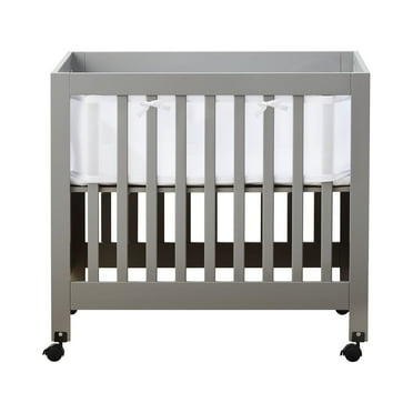 BreathableBaby Breathable Mesh Liner for Mini Cribs, Classic 3mm Mesh, White (Size 4M Covers 4 Sides, Mini Cribs Only)