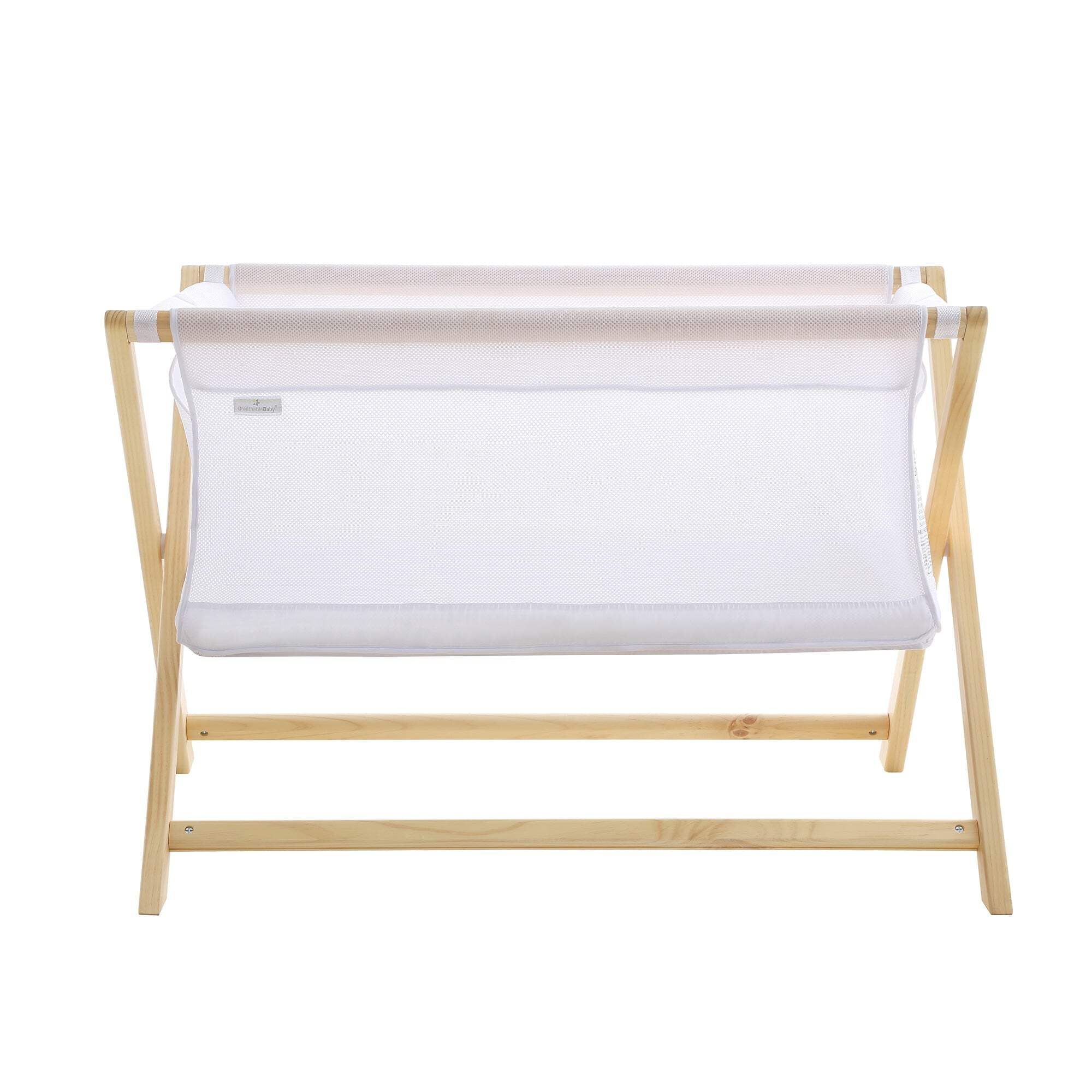 BreathableBaby Breathable Mesh Portable Sleeper – Beech/White