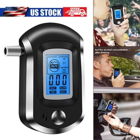 Breathalyzer, Professional-Grade Accuracy Digital Blue LED Screen Portable Breath Alcohol Tester with 5 Mouthpieces for Personal Home Use