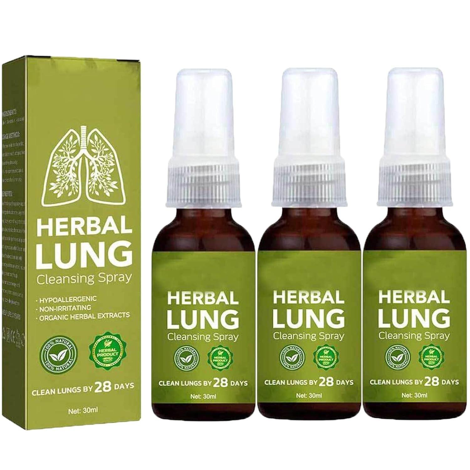 Breathdetox Herbal Lung Cleansing Spray Powerful Lung Support
