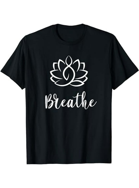 Breathe Buddha Lotus Flower Meditation Yoga T-Shirt