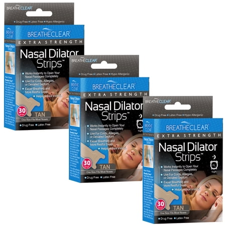 Breathe Clear Nasal Strip Tan M/L 90ct