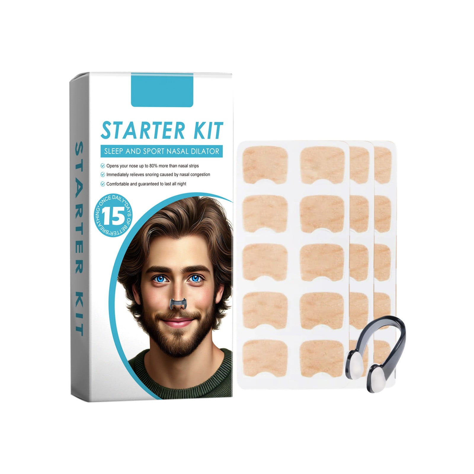 Breathe Easy Sleep Snoring Nasal Dilator Kit Gently Expands Nasal