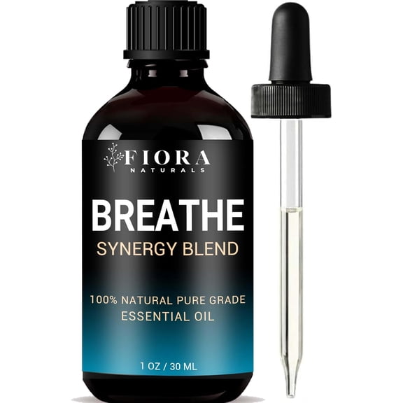 Breathe Essential Oil for Diffuser - Invigorating and Refreshing Breathe Essential Oil Blend for Aromatherapy (1 Fl Oz)