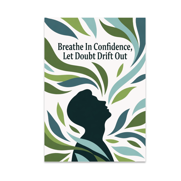 Breathe In Confidence Let Doubt Drift Out - Motivational Decor - 13x19 Poster Print