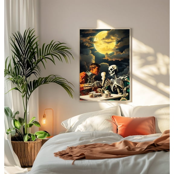 Breathe In The Memories Nostalgic Print, Trippy Wall Art, Trippy Skull Art, Collage Print, Space Art, Surreal Art Wall Art, Modern Wall Decor, 16x24 UNFRAMED