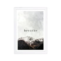 Breathe' Mountains 13" x 1.00" Framed Painting Art Print, by Wynwood Studio