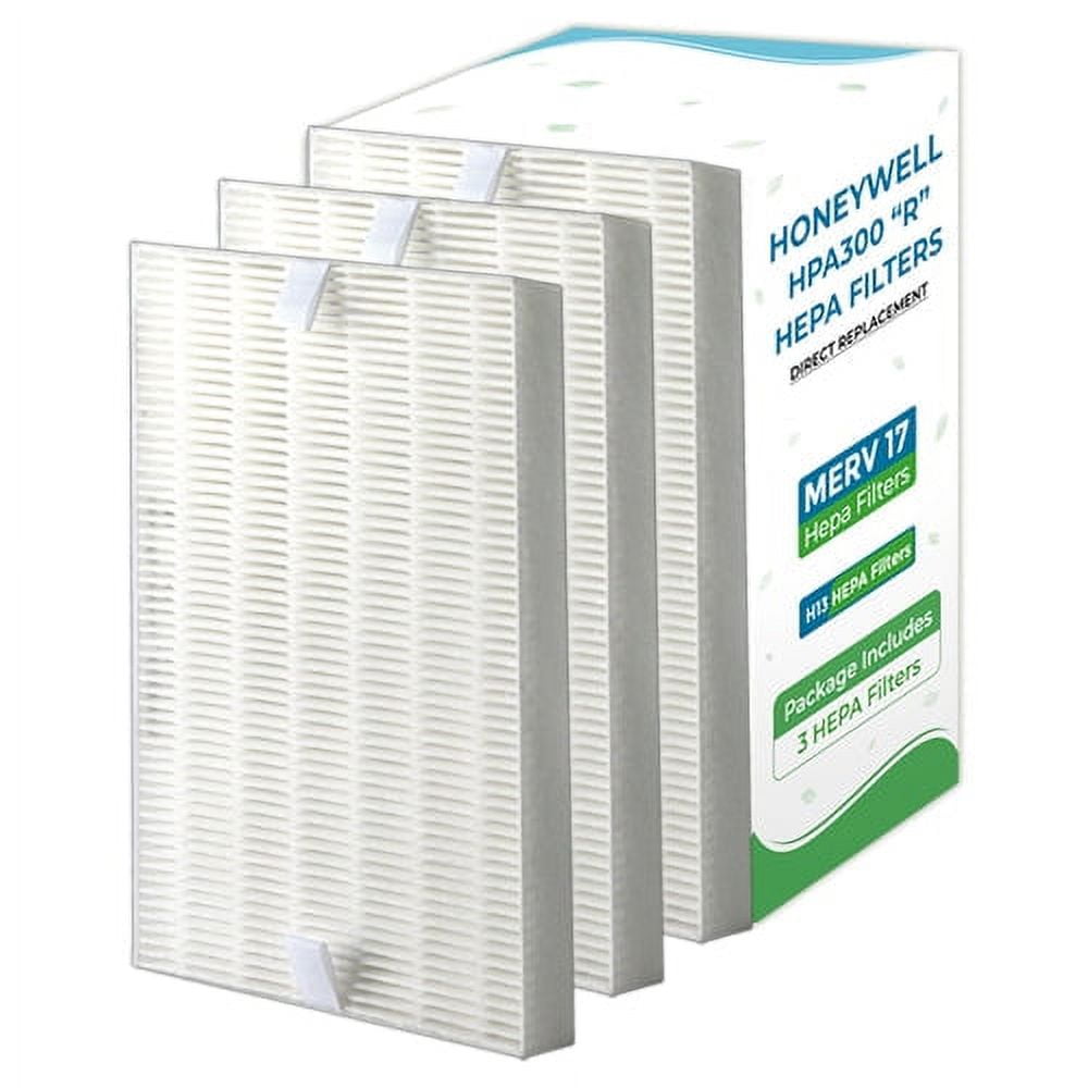 Breathe Naturally HRFR3 Replacement HEPA Filter 3pk for Honeywell HPA300 Series Air Purifiers
