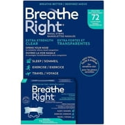 Breathe Right Extra Strength Clear Nasal Strips - 72 Strips [Healthcare]