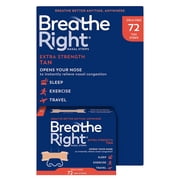 Breathe Right Extra Strength Nasal Strips, 72 Strips