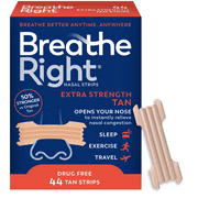 Breathe Right Extra Strength Nasal Strips, Tan, 44 Count