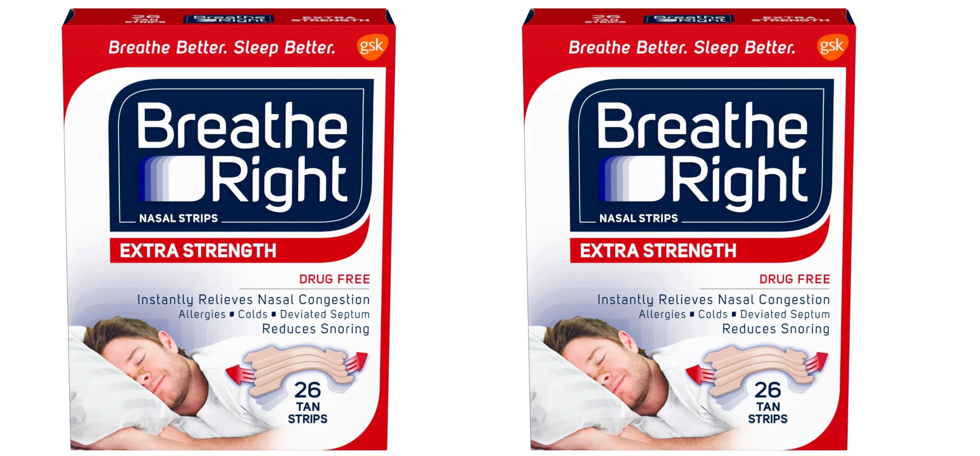 Breathe Right Extra Strength Nasal Strips for DrugFree Congestion