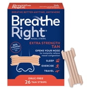 Breathe Right Nasal Strips, Tan Nasal Strips, Extra Strength, 26 Count