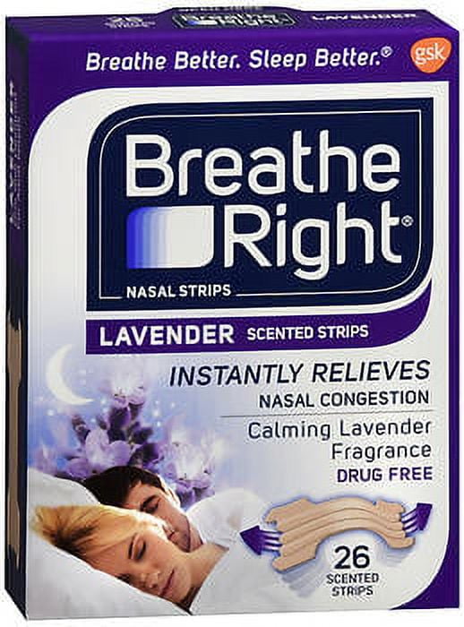 Breathe Right Nasal Strips Lavender Scented 26 ct