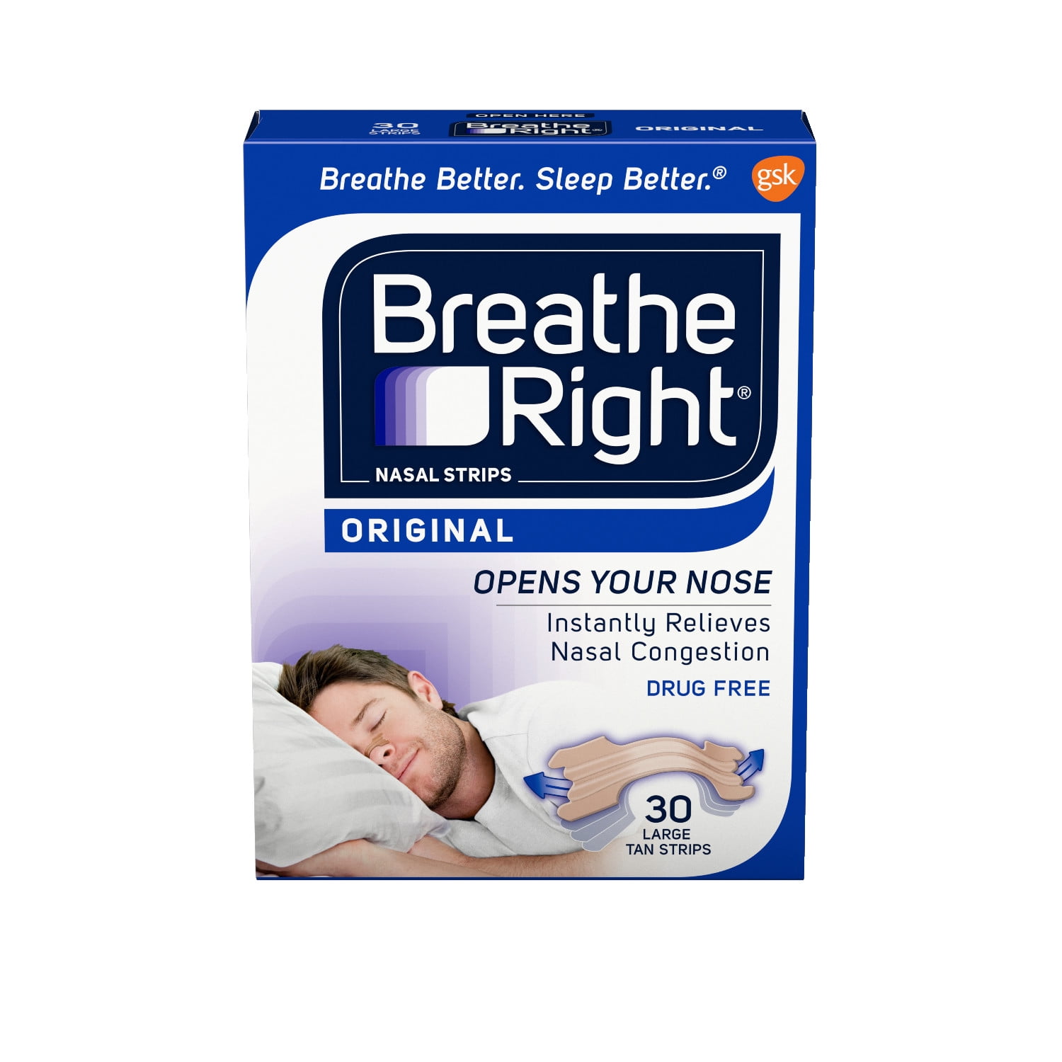 BREATHE RIGHT (10) Clear Nasal Strips ADVANCED Adult Size Nose Band Stop  Snoring