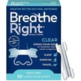 thumbnail image 1 of Breathe Right Original Clear Nasal Strips, Nasal Congestion Relief Due to Colds & Allergies, Large, Clear for Sensitive Skin, Drug-Free, 30 Count, 1 of 9