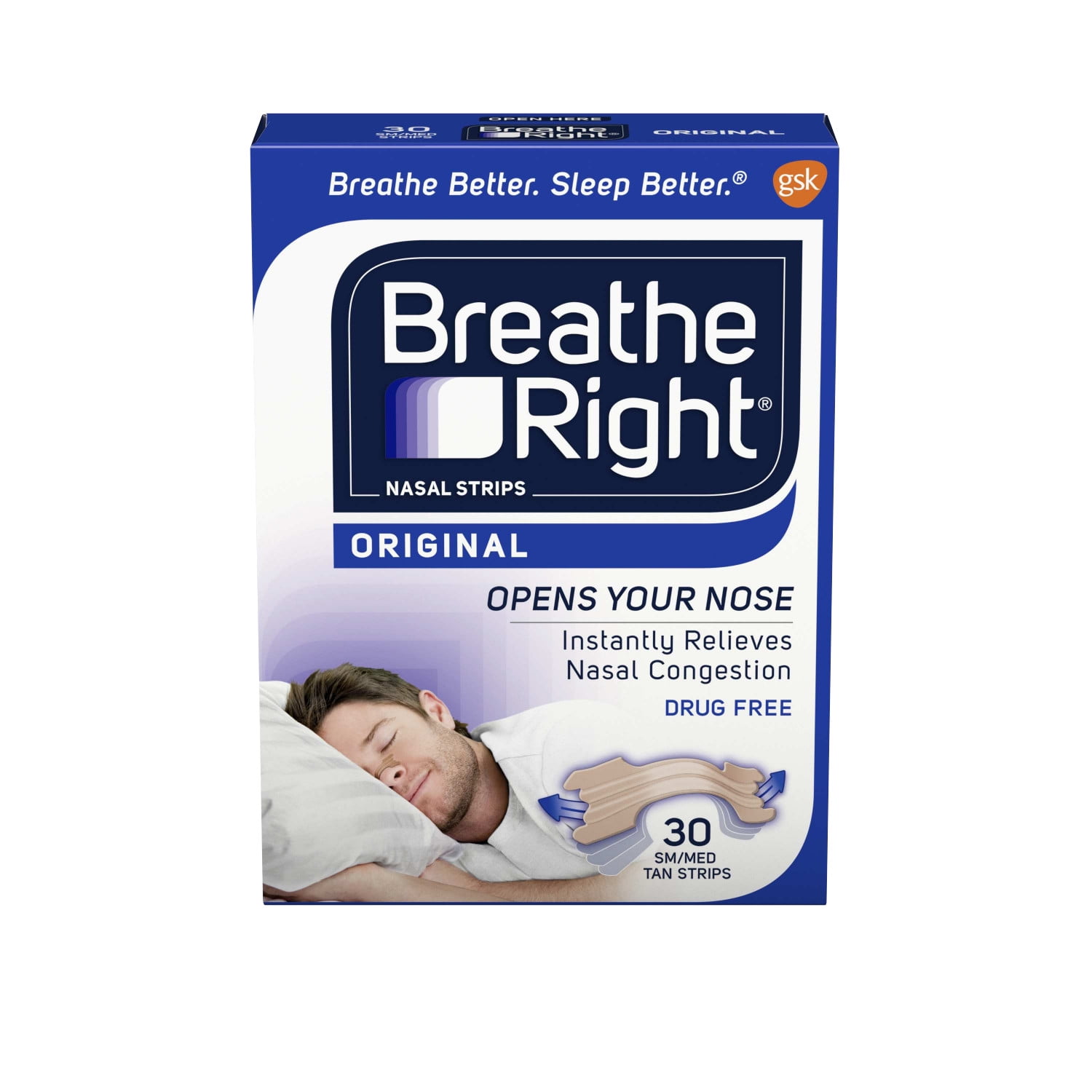 Amazon.com: Breathe Right Nasal Strips Original Tan Small