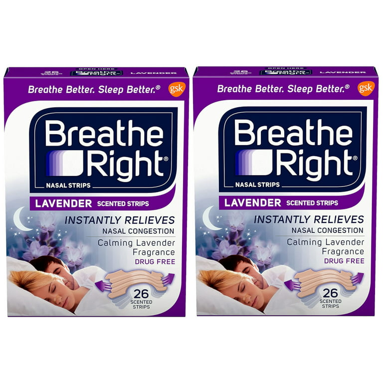 Breathe Right Scented Nasal Strips, Lavender 26 ea 
