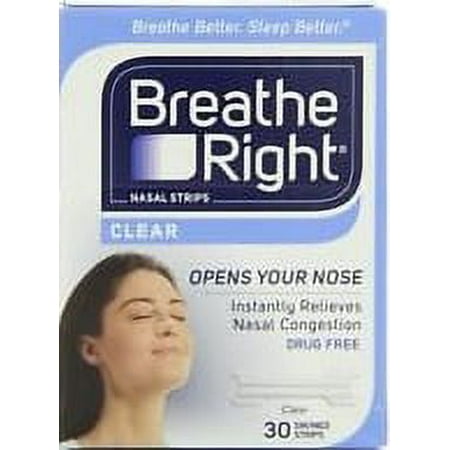 Breathe Right Small Clear Nasal Strips, 40 Count
