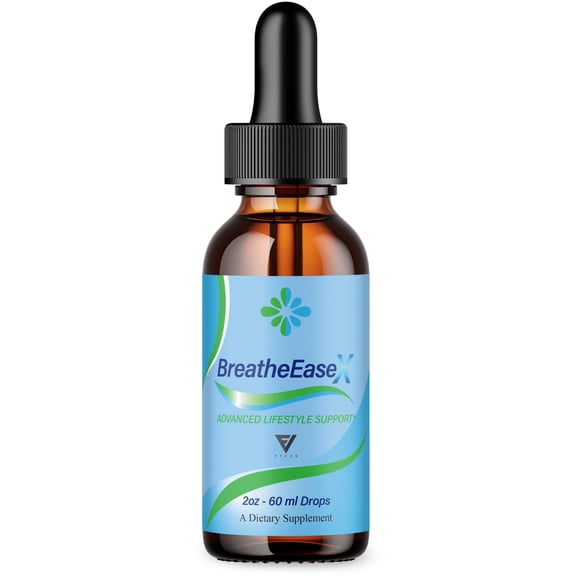 BreatheEaseX Advanced Drops, Breathe Ease X Lifetime Support (2oz)