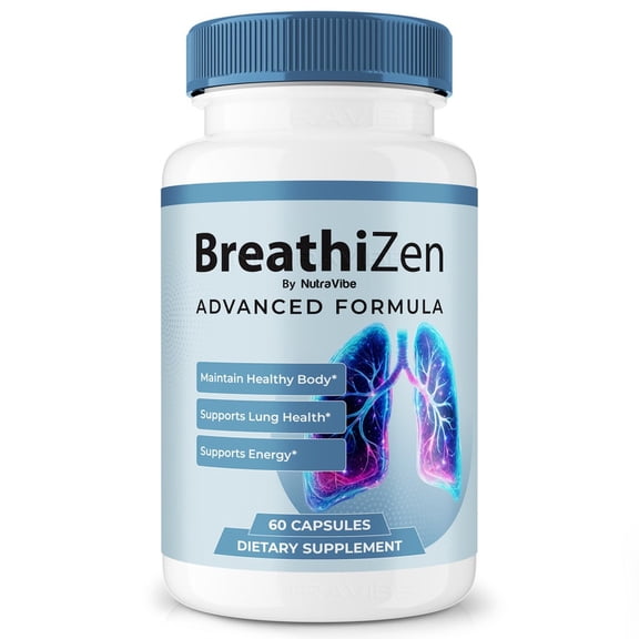 BreathiZen Respiratory Support Formula for Soothing Breathing Comfort & Daily Wellness | Easy-to-Take Capsules for Everyday Use (60 Capsules)