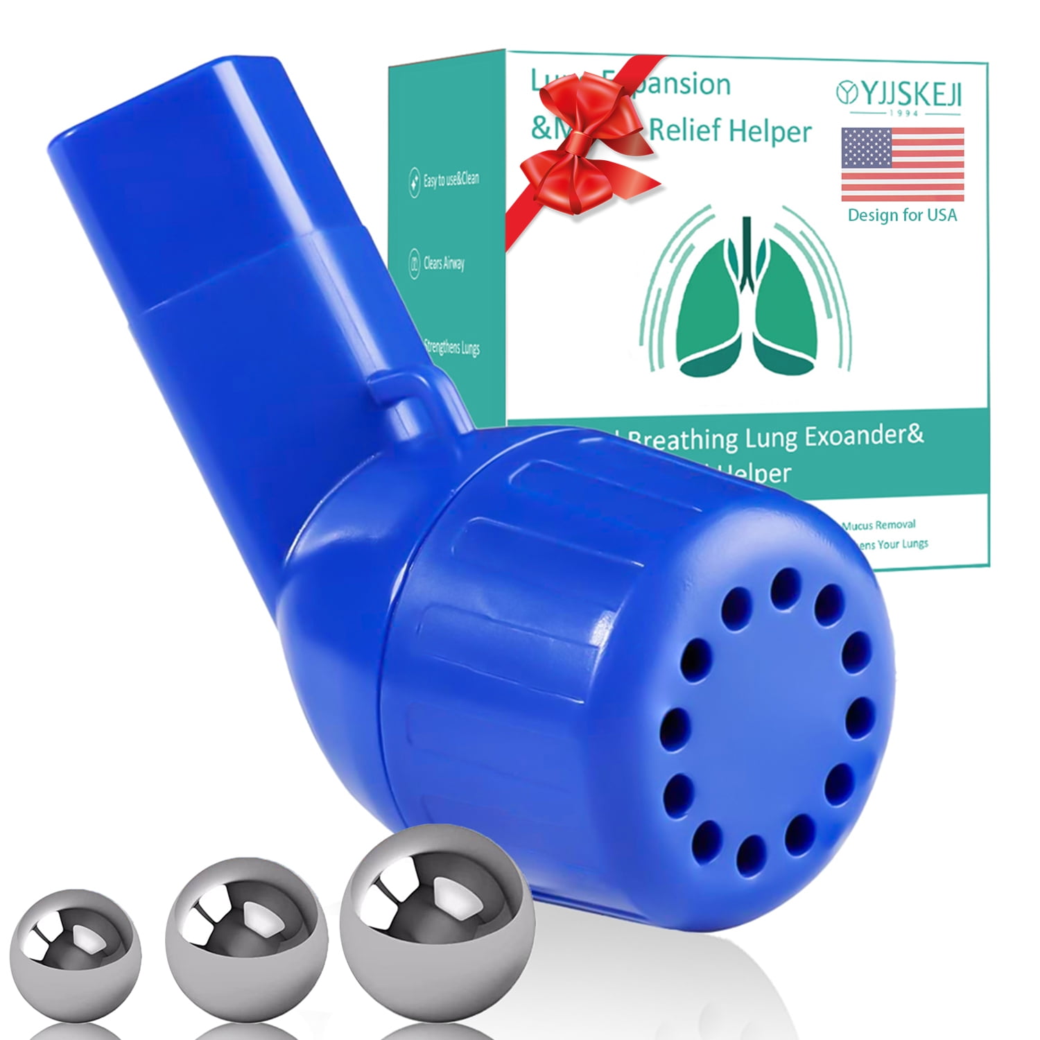Breathing Exercise Device for Lungs, Lung Expansion & Mucus Removal