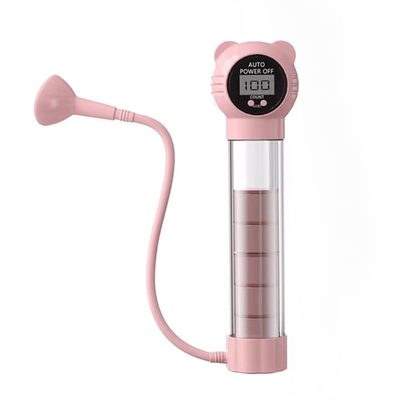 Breathing Exercise Device with Counter Counter Abdominal Muscle Trainer Deep Breathing Dumbbell Lung Capacity Pink