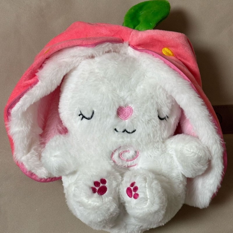 Breathing Glowing Avocado Donkey Stuffed Plush Soothing Doll Children's Bedtime Companion Toy Strawberry Rabbit Plush Doll Gifts