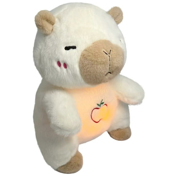 Breathing Plush Toy with Soothing Lights and Sounds, Soft Rhythmic Sensory Companion for Calming Play, Musical Cuddle Toy
