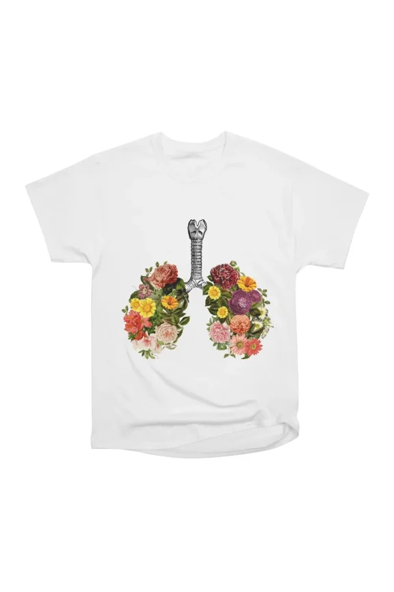 Breathing Spring Flower Lungs T-Shirt Tee Gift For Him Merch For Her Apparel For Friend