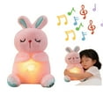 thumbnail image 1 of Breathing Stuffed Animal, Bunny Stuffed Animal with Music Lights, Breathing Motion, Calming Sound and Light for Baby Sleep Companion Portable Plush Toy Gifts for Kids Adults Newborns, 1 of 7