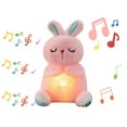 thumbnail image 1 of Breathing Stuffed Animal, Pink Bunny Plush Baby Toy, Soothing Sound Machine with Music Lights & Breathing Motion for Kids Boys Girls, 1 of 7