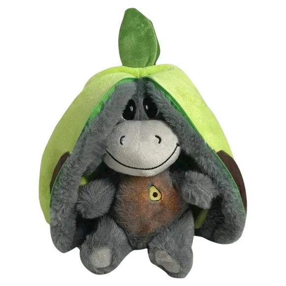 Breathing Stuffed Animal Plush Doll with Realistic Breathing Motion and Lights Donkey Sleeping Companion Stuffed Toy Gift