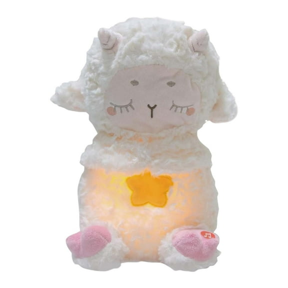 Breathing Stuffed Animal Soothing Toy with Realistic Lights and Sound Machine for Adults and Kids Portable Comfort Toy