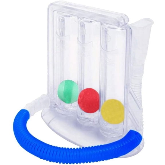 Breathing trainer for breathing exercises - Lung trainer 3 chamber breathing exercise device