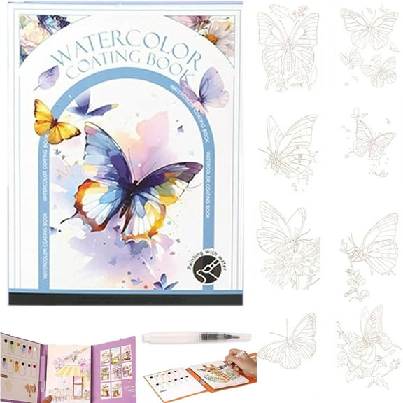 Breathly Creative Stress Relief Set, New 2026 Watercolor Painting Set, Adult Watercolor Painting Book, Suitable for Beginners.
