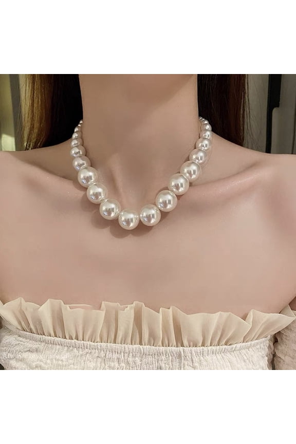 Breathtaking Large Pearl Necklace that Complements Any Ensemble Seamlessly